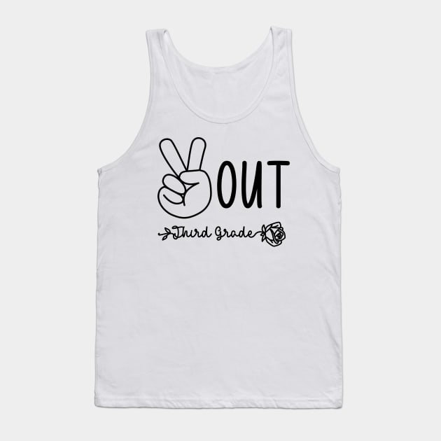 Peace Out 3rd Grade Tie Dye Last Day Of School Graduation Tank Top by ALLAMDZ